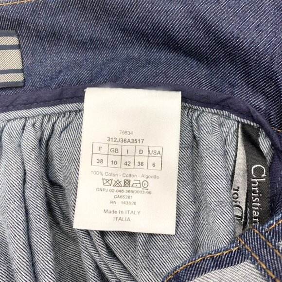 Dior Cotton Blue Logo Belt Long Skirt Denim main image 7